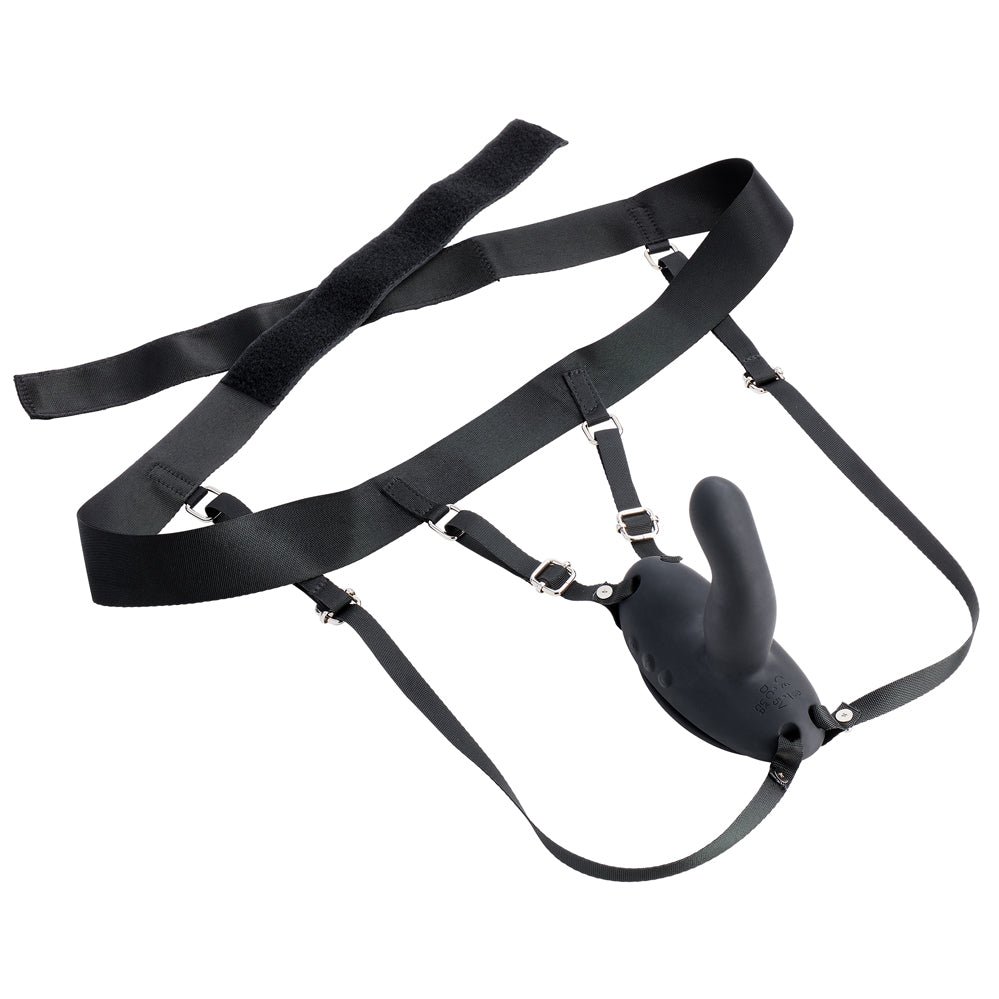 Cloud 9 Grind Insertable Vibe Suction Cup and Harness - Black