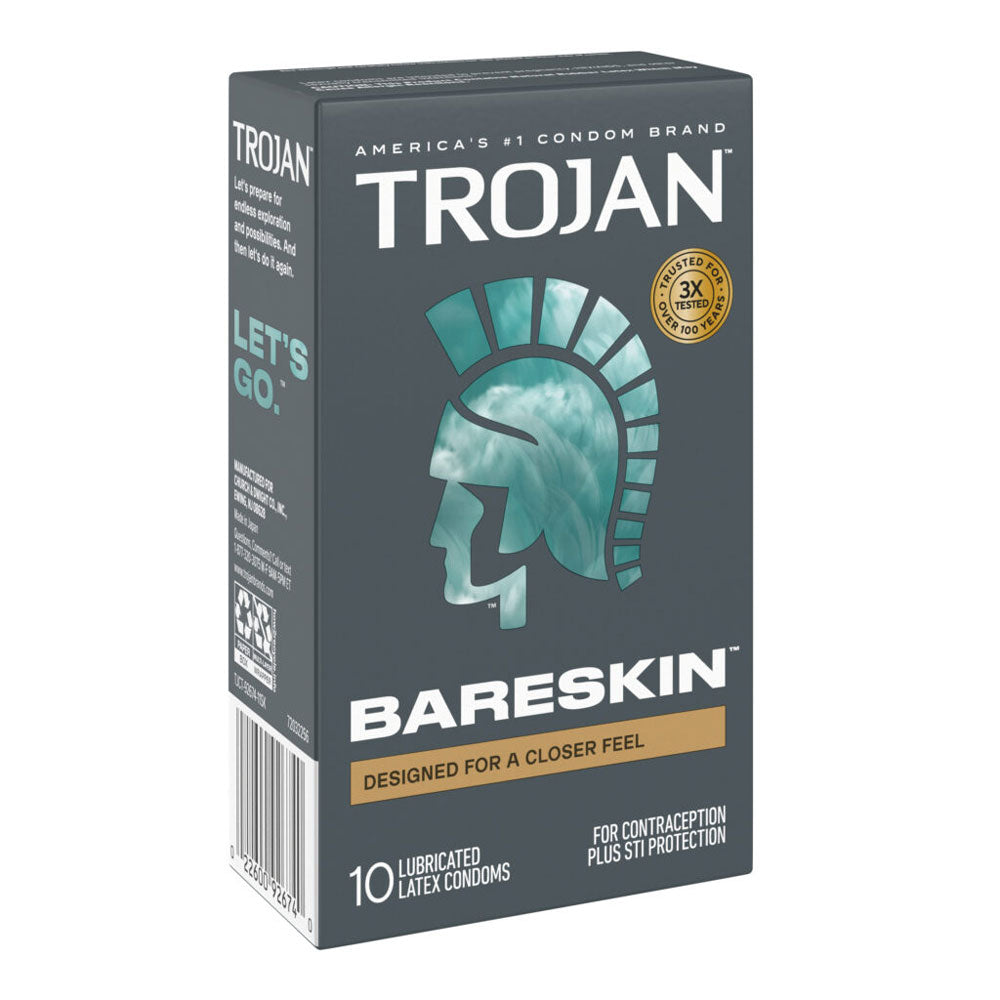 Trojan Sensitivity Bareskin Lubricated Condoms - 10 Pack