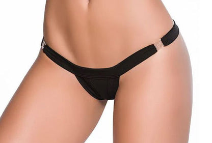 Low v Clip on Thong - Small/medium - Black GE-1090BLKSM