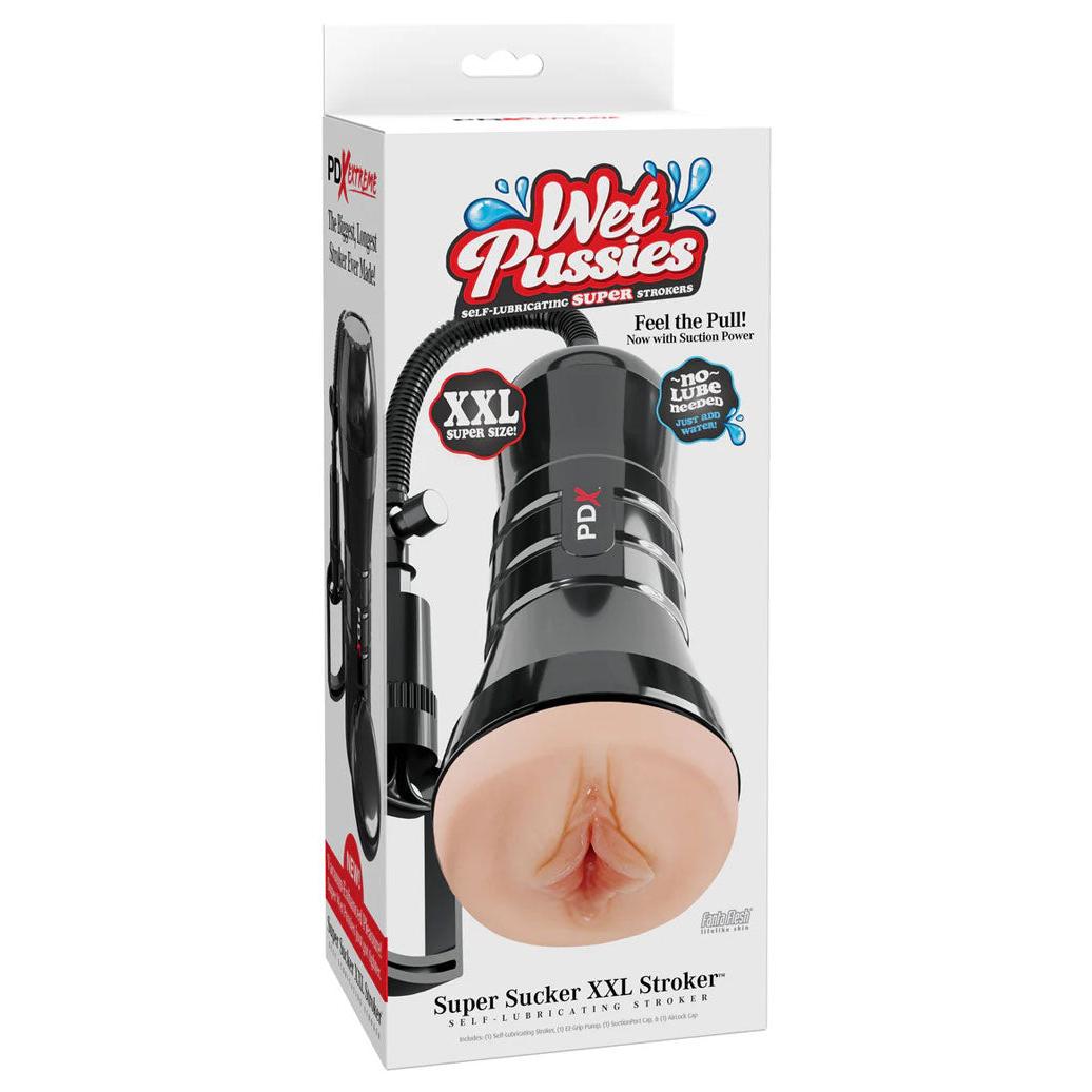 Pdx Extreme Wet Pussies Super Sucker XXL Stroker - Light