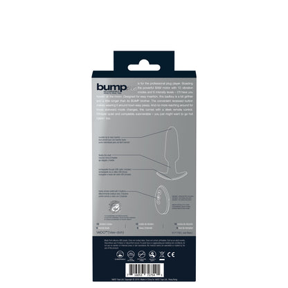 Bump Plus - Rechargeable Remote Control Anal Vibe  - Just Black