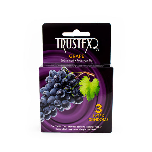 Trustex Flavored Lubricated Condoms 3 Pack Grape AL-4030