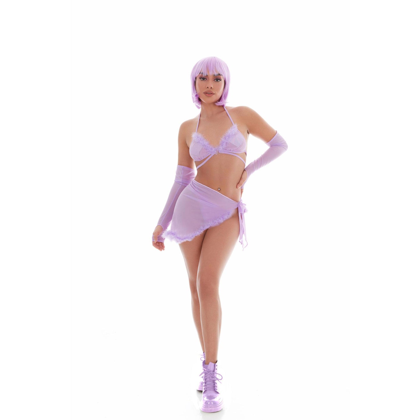 Feeling Fuzzy 5pc Set - Medium/large Lilac KH65007LML