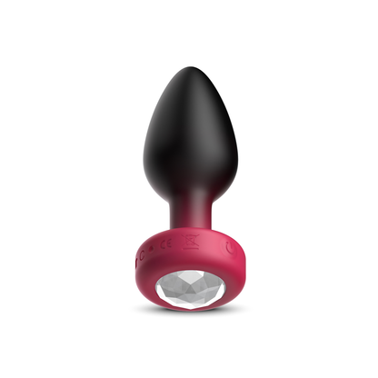 Eluxe Vibrating Clr Gem Rbyombre Plug Sm With Remote