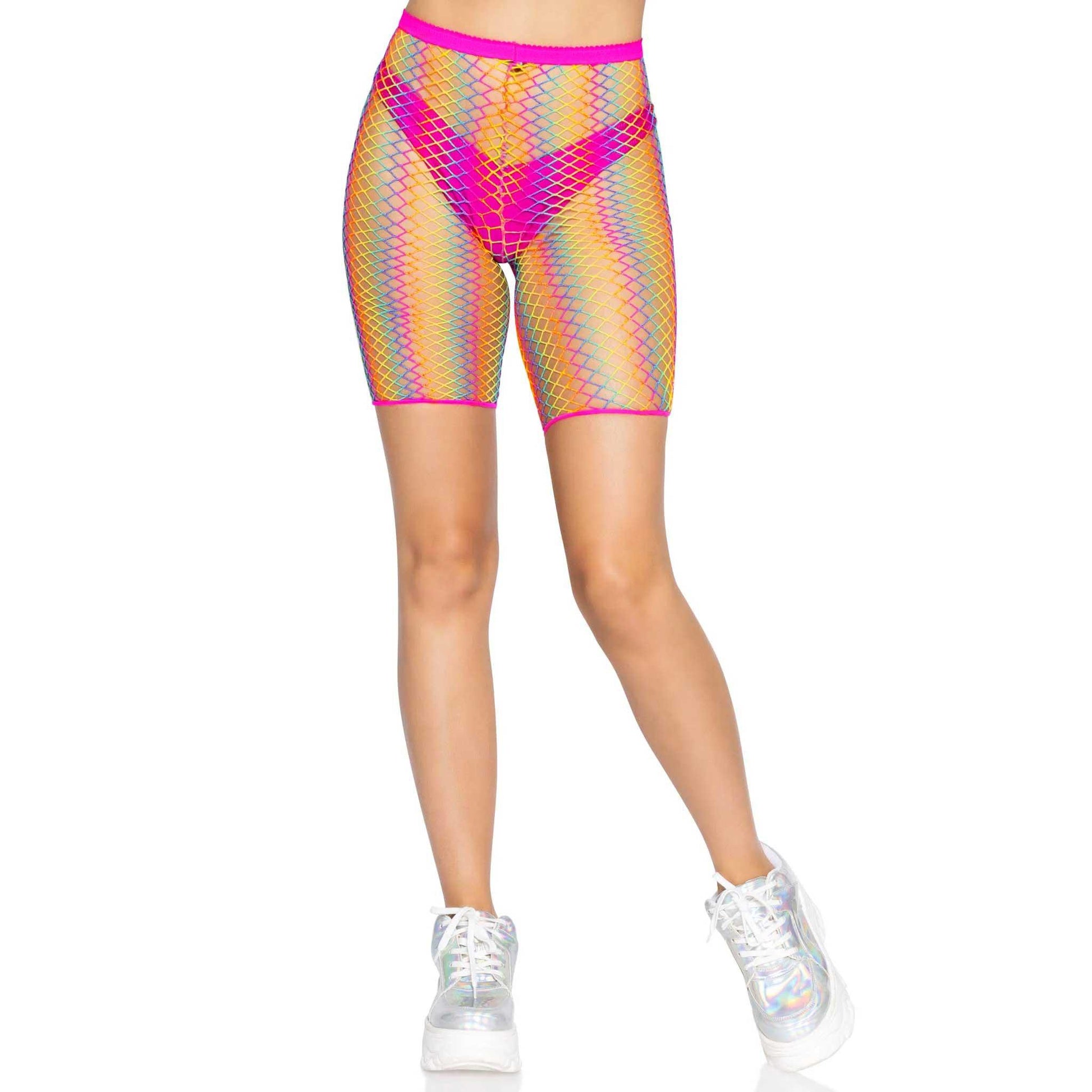 \"Ombre Rainbow Biker Shorts - One Size - Rainbow LA-8883RNBOS\"
