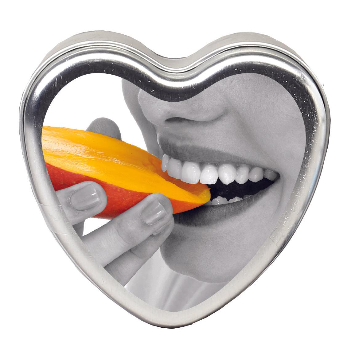 \"Edible Heart Candle - Mango - 4 Oz. EB-HSCK009\"