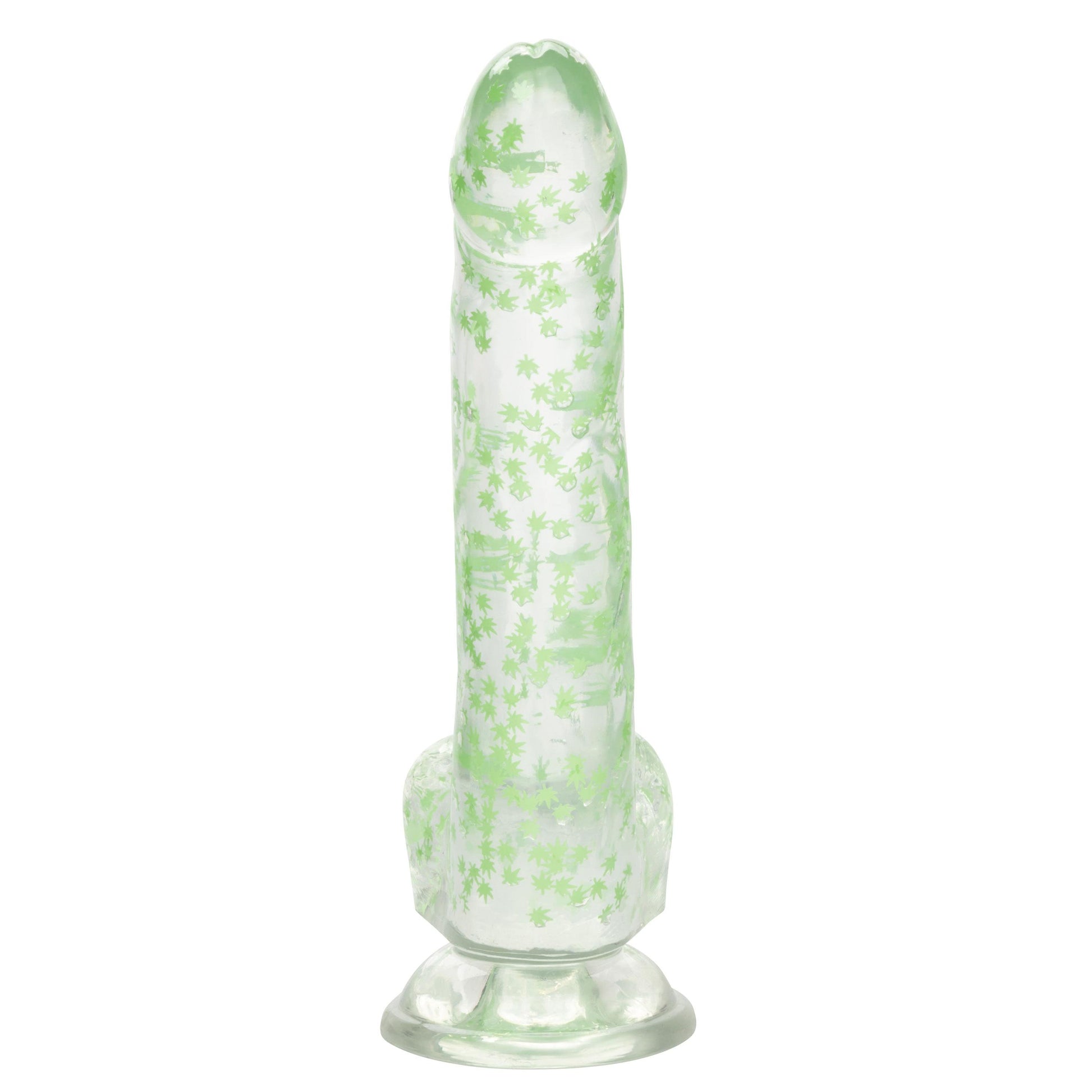 Naughty Bits I Leaf Dick Glow-in-the-Dark Weed Leaf Dildo - Glow in the Dark