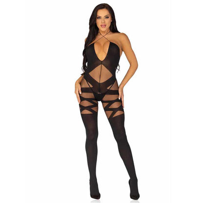 \"Feels Like Love Opaque Bodystocking - One Size - Black LA-89152BLKOS\"