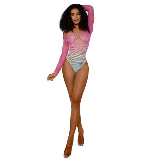 Ombre Net Bodystocking - Os - Tropical Sky DG-14092TSOS