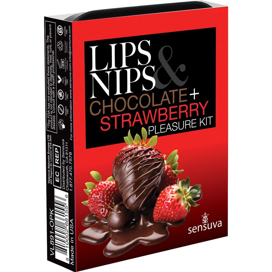 Lips and Nips Pleasure Kit Chocolate/strawberry SEN-VL891-OPK