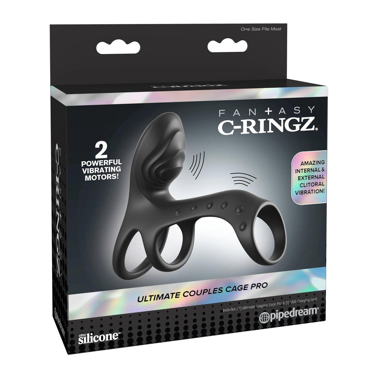 Fantasy C-Ringz Ultimate Couples Cage Pro - Black