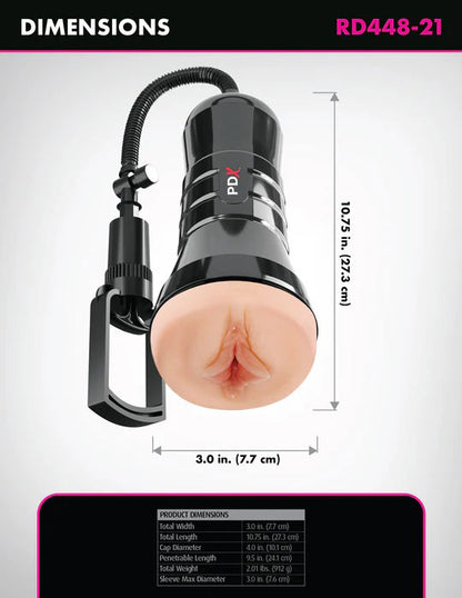 Pdx Extreme Wet Pussies Super Sucker XXL Stroker - Light