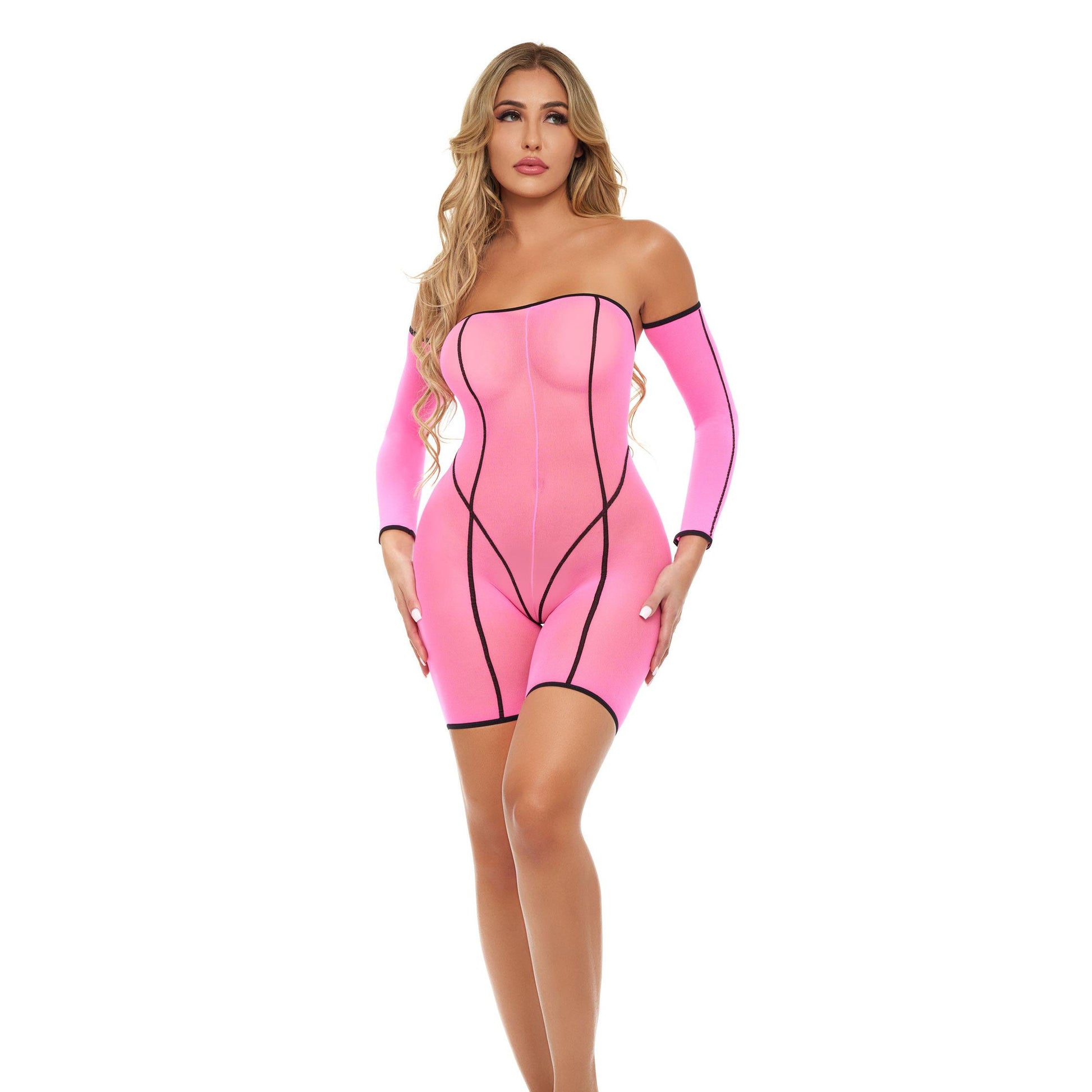 Double Vision Bodysuit Set - Pink PKL-25128KPNKOS