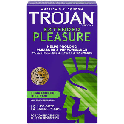 Trojan Pleasures Extended Pleasure - 12 Pack