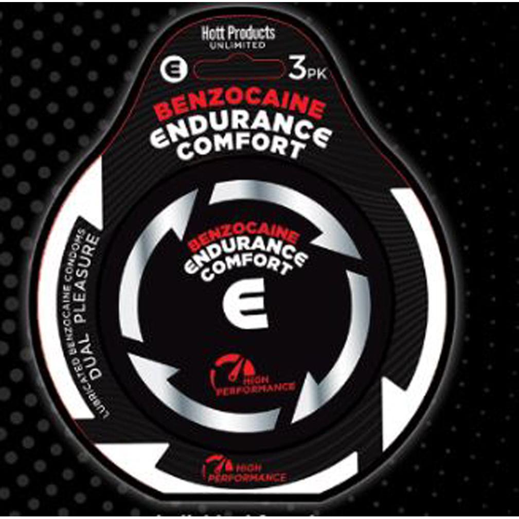 Endurance Comfort - Benzocaine Condoms - 3 Pk HTP3468