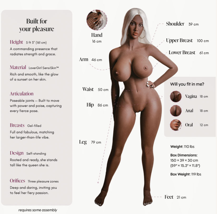 Lover Doll Kiara Chocolate 5ft 3"