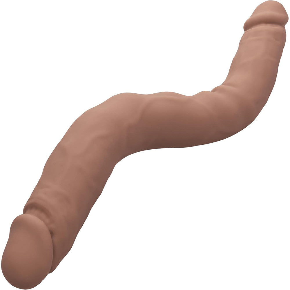 Silicone Studs Bend and Hold Dual Dong 16 Inch - Brown SE0256113