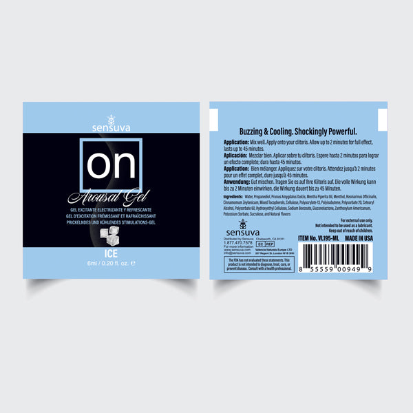 On Ice Arousal Gel 6ml Single-Use Packet SEN-VL195-ML