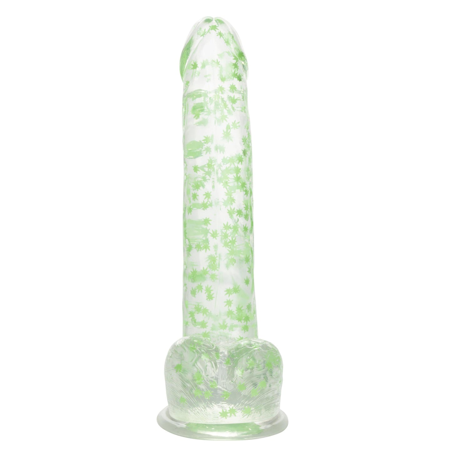 Naughty Bits I Leaf Dick Glow-in-the-Dark Weed Leaf Dildo - Glow in the Dark
