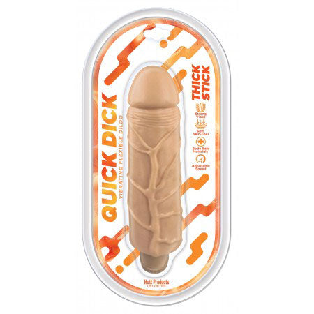 Thick Stick Quick Dick - Vibrating Flex Dildo - 5 Inch HTP3766