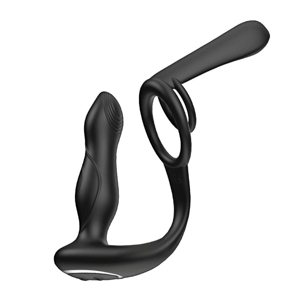 Enhancer Vibro Plug and Penis Sheath - Black NW3248