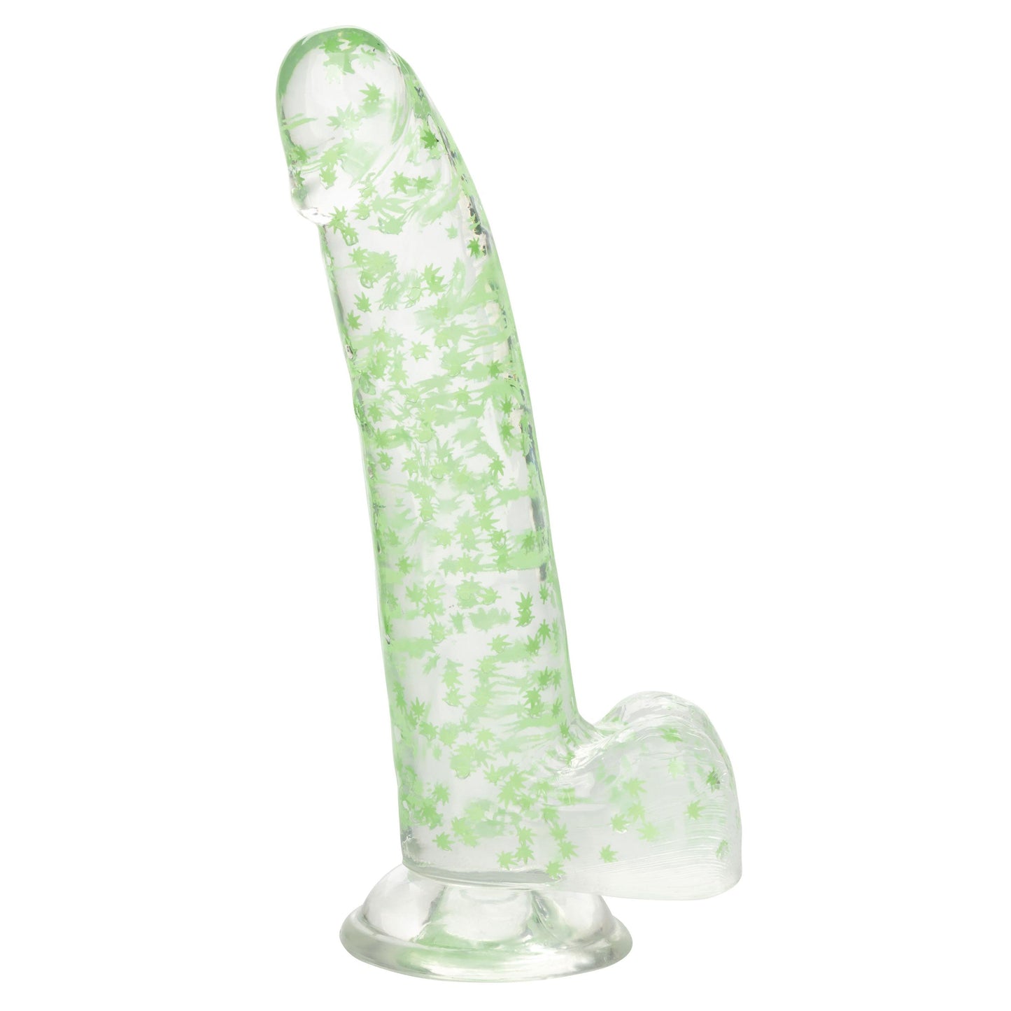 Naughty Bits I Leaf Dick Glow-in-the-Dark Weed Leaf Dildo - Glow in the Dark
