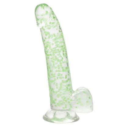 Naughty Bits I Leaf Dick Glow-in-the-Dark Weed Leaf Dildo - Glow in the Dark