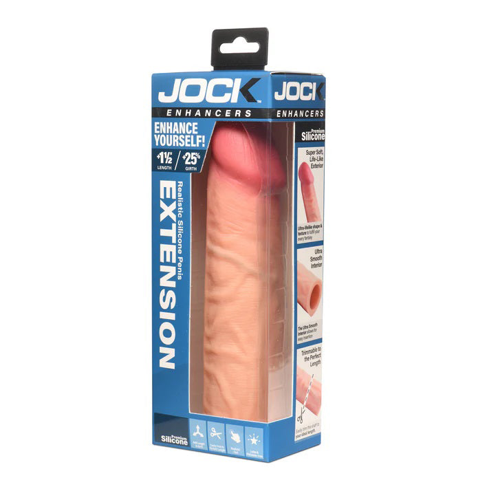 Jock 1.5" Silicone Penis Extension Sleeve - Light