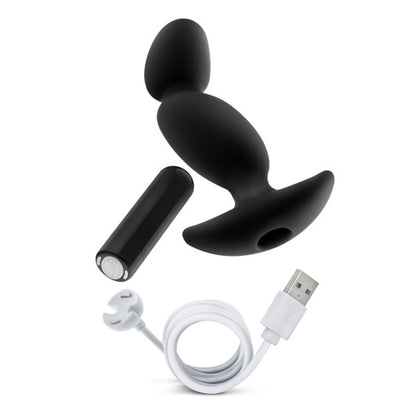 Anal Adventures- Platinum - Silicone Vibrating Prostate Massager 04-Black