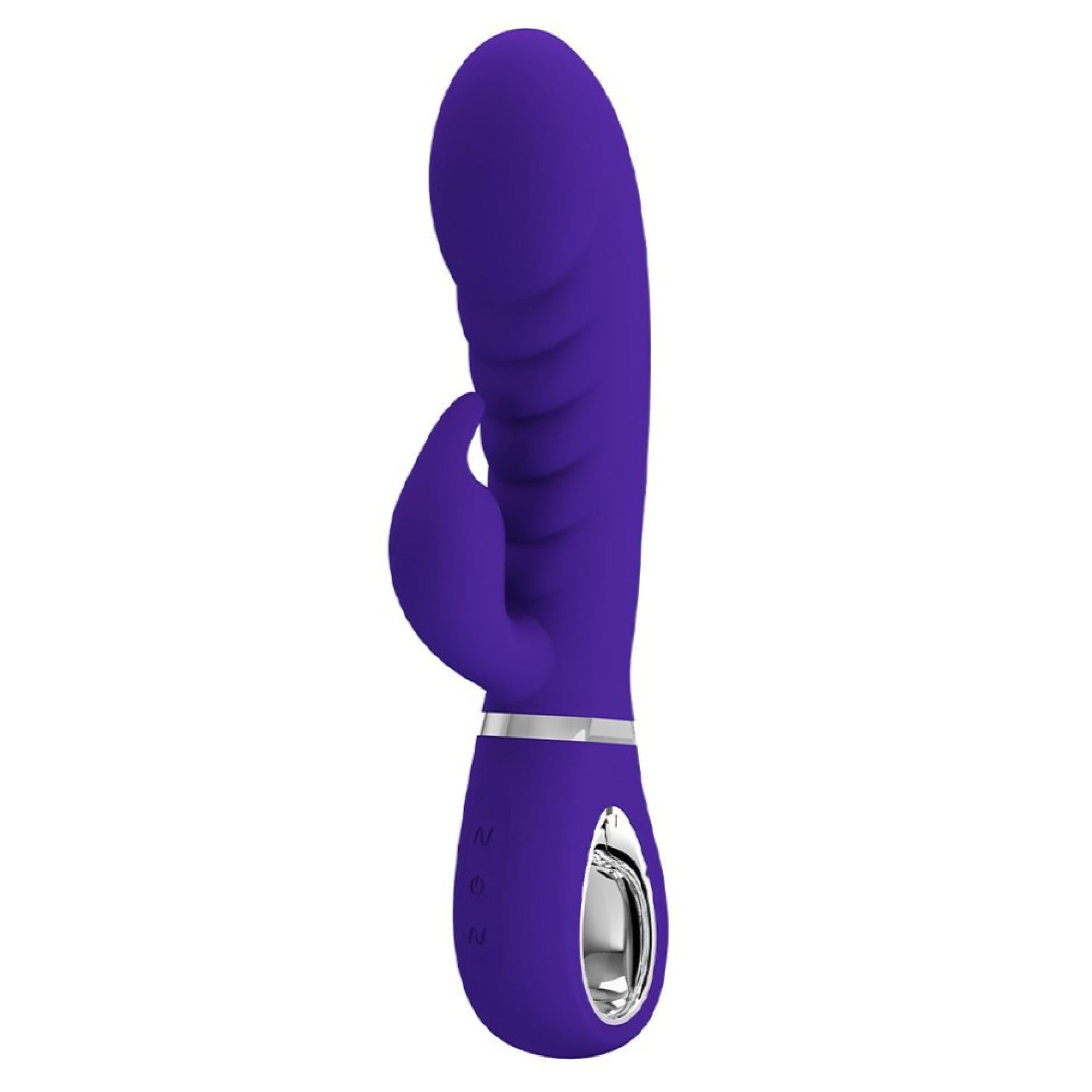 \"Prescott Super Soft Rabbit Silicone Vibrator - Purple BI-014635-3\"