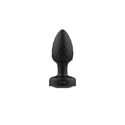Twila Twirling Smoke Gem Light Up Vibrating Plug With Blk Heart Remote