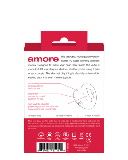 Amore Rechargeable Pleasure Vibe - Red