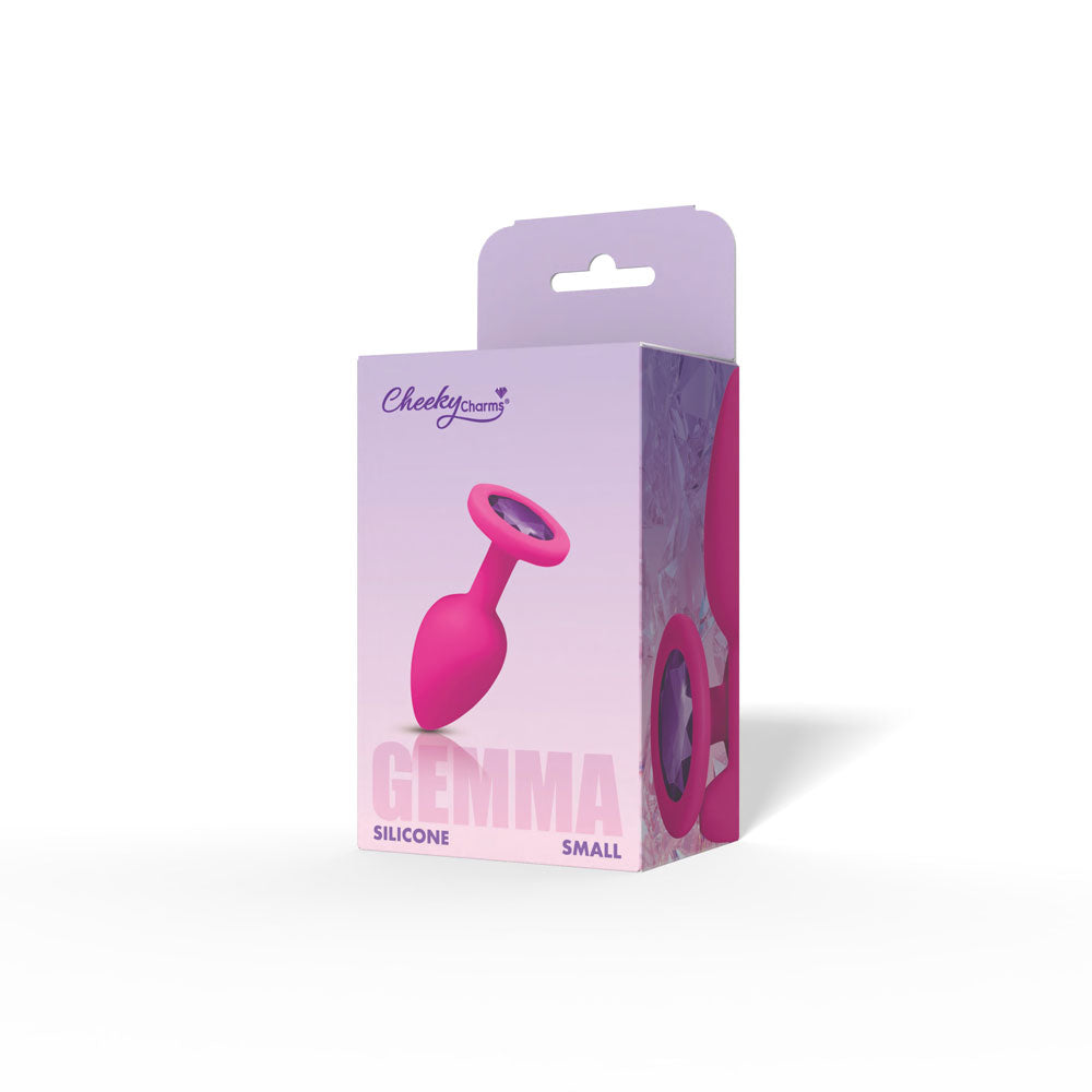Gemma Purple Gem Pink Silicone Plug - Small