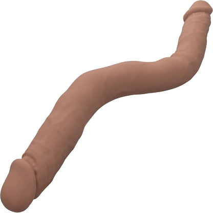Silicone Studs Bend and Hold Dual Dong 12 Inch - Brown SE0256063