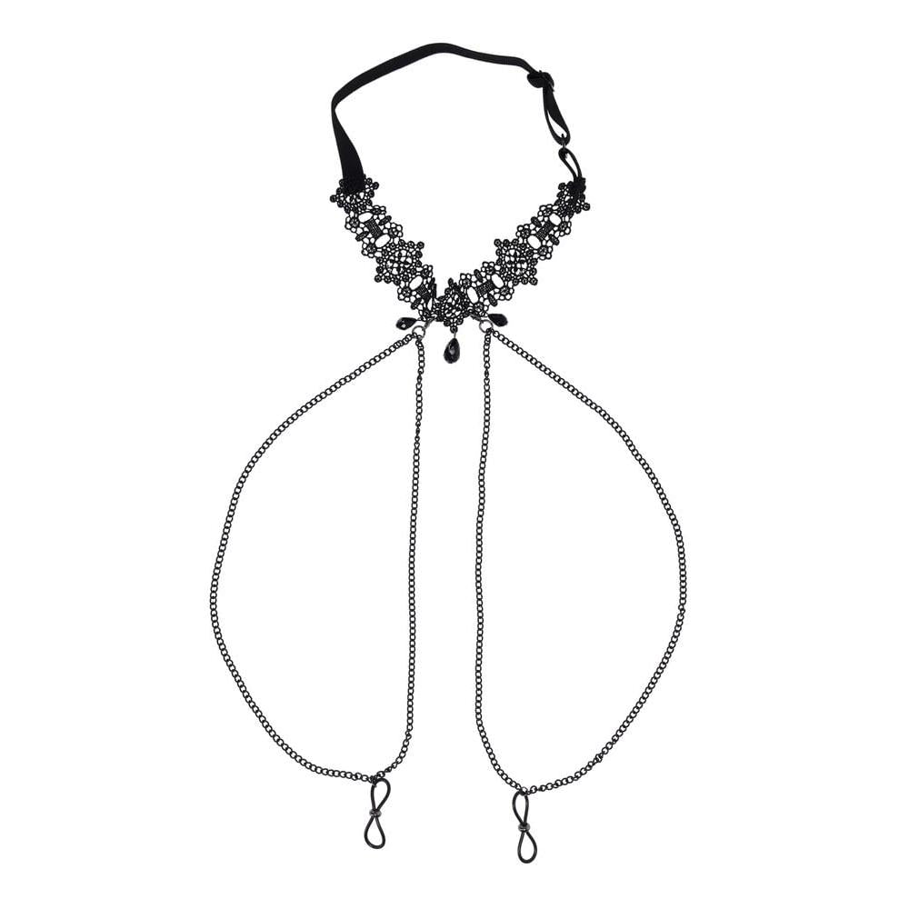 Lace Collar With Nipple Ties SS10104