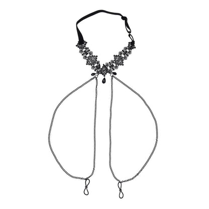 Lace Collar With Nipple Ties SS10104