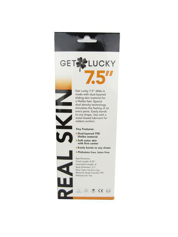 Real Skin 7.5" Dual Layer Dildo - Beige
