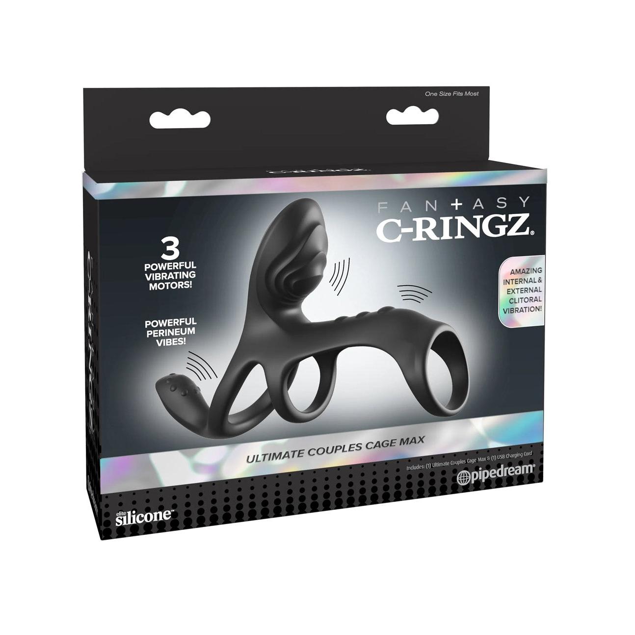 Fantasy C-Ringz Ultimate Couples Cage Max - Black