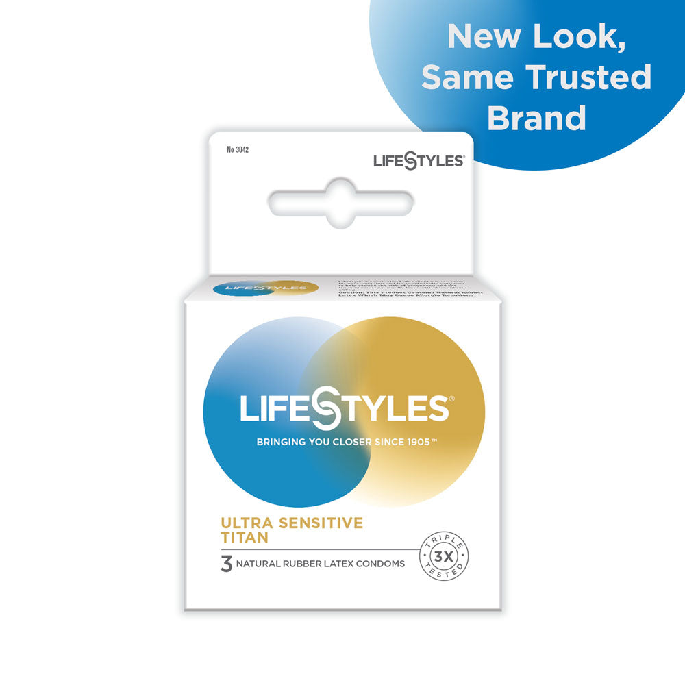 Lifestyles Ultra Sensitive Titan Large 3 Pack