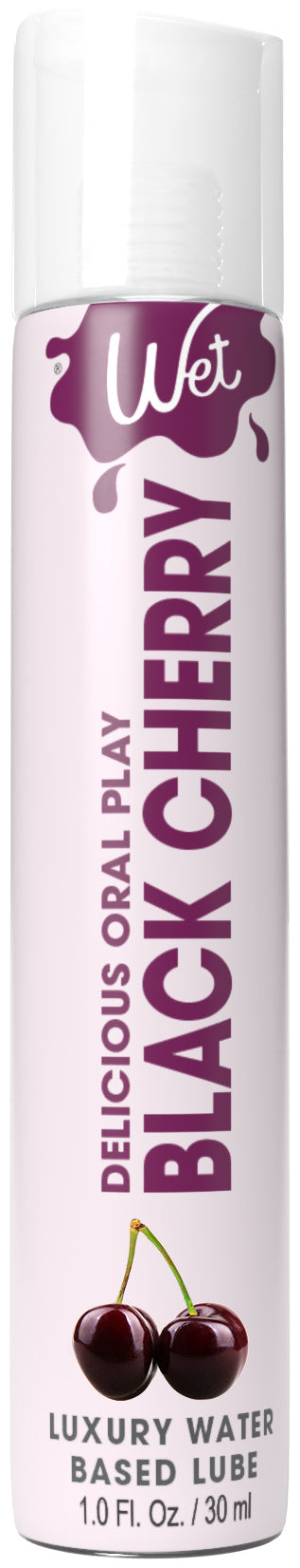 Wet Delicious Oral Play - Black Cherry -  Waterbase Flavored Lubricant 1 Oz