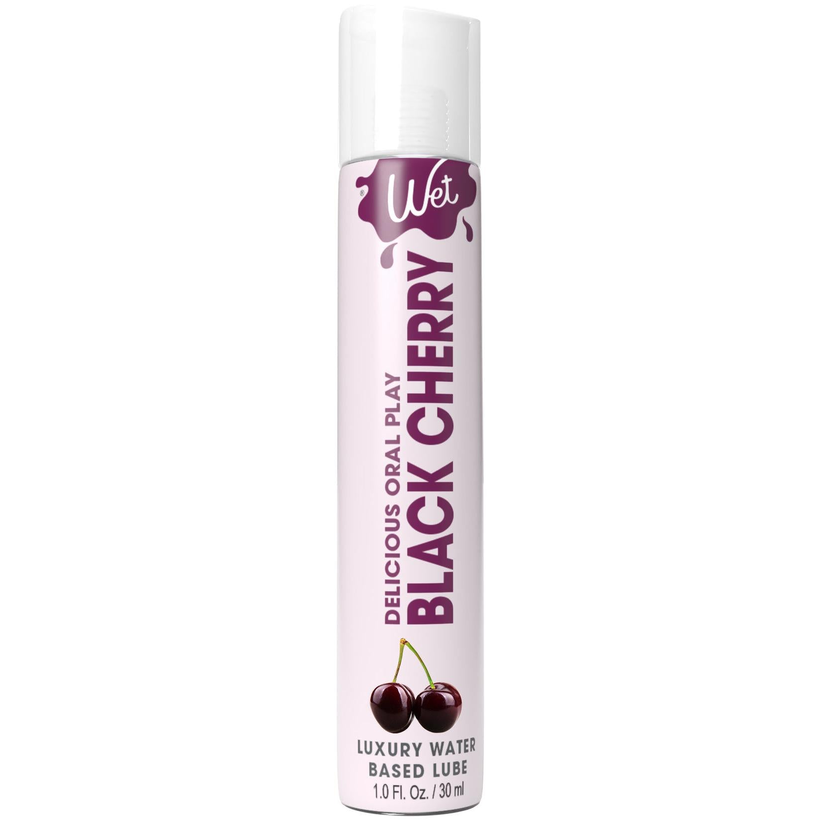 \"Wet Delicious Oral Play - Black Cherry - Waterbase Flavored Lubricant 1 Oz WT21527\"