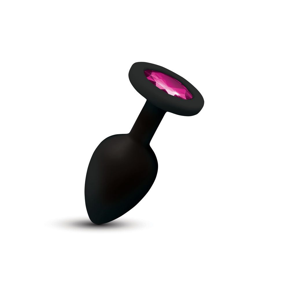Gemma Pink Gem Black Silicone Plug - Small VB-CC9167