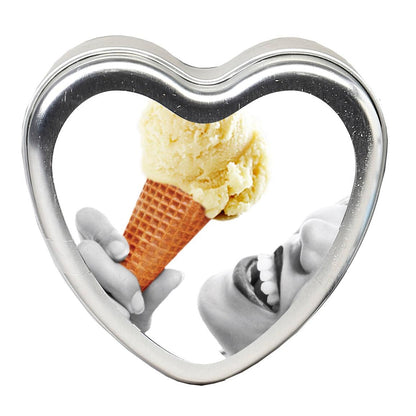 \"Edible Heart Candle - Vanilla - 4 Oz. EB-HSCK002\"