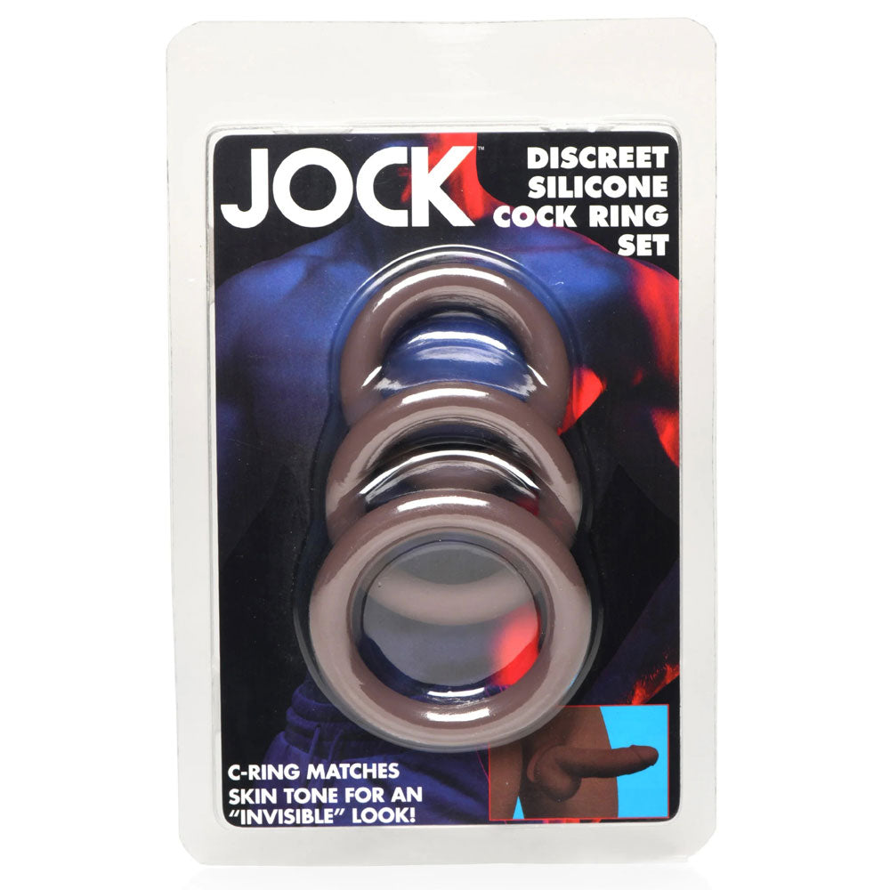Jock Silicone Cock Ring Set in - Dark