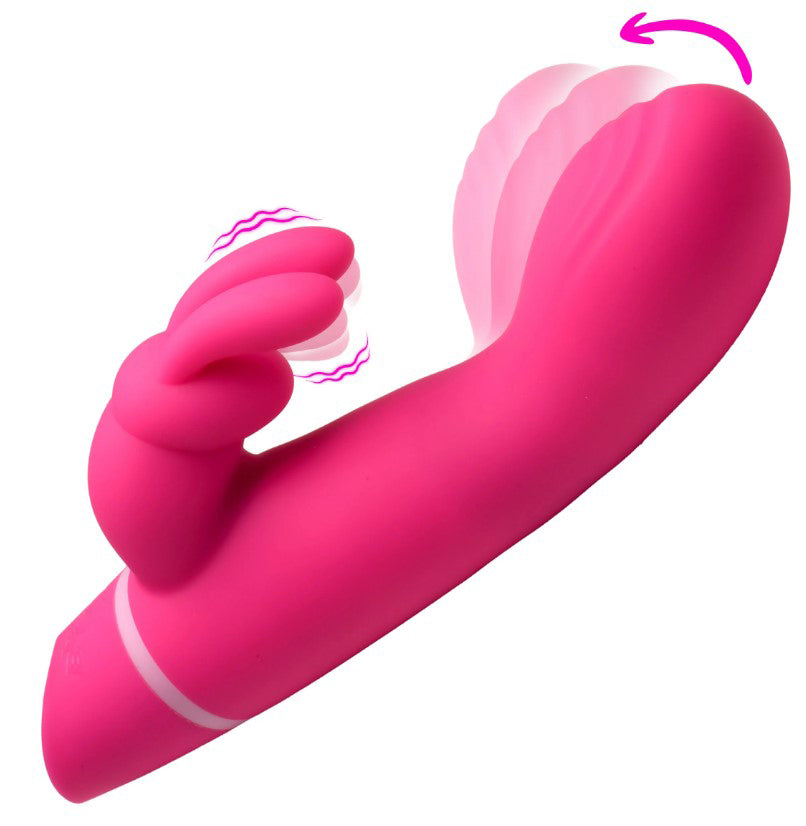 Come Hither Silicone Rabbit Vibrator - Pink BNG-AH793