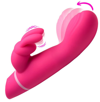 Come Hither Silicone Rabbit Vibrator - Pink BNG-AH793