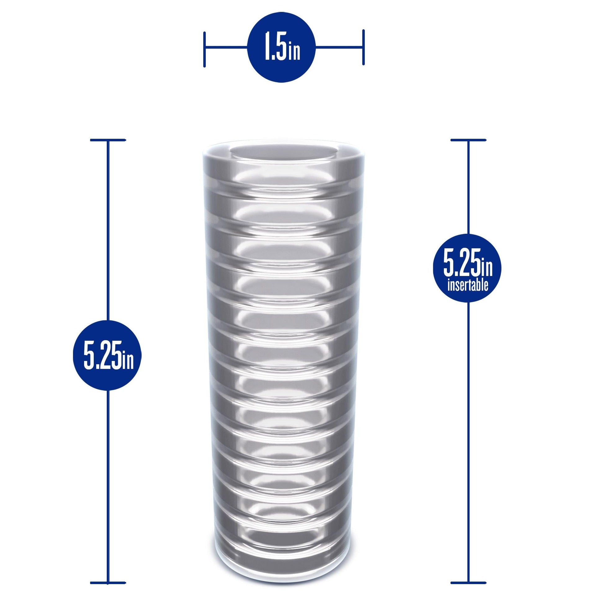 Rize - Ribz - Glow in the Dark Self - Lubricating Stroker - Clear