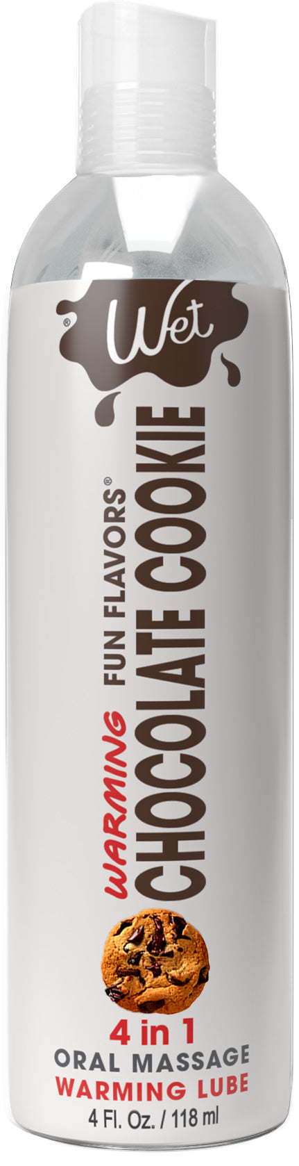 Wet Warming Fun Flavors - Chocolate Cookie - 4 in  1 Lubricant 4 Oz
