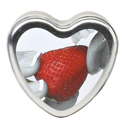 \"Edible Heart Candle - Strawberry - 4 Oz. EB-HSCK003\"