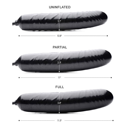 Inflatable 11 Inch Super Dong - Black